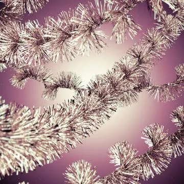 Red christmas tinsel Stock Illustration
