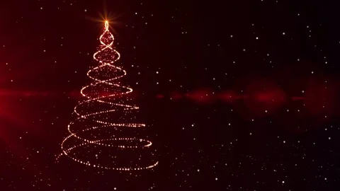 Red Christmas tree animation Stock Footage 83599823