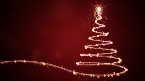 Red Christmas tree animation Stock Footage 121098689