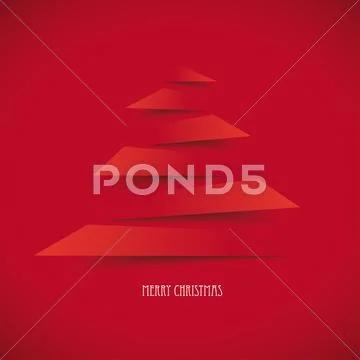Red christmas tree Stock Illustration