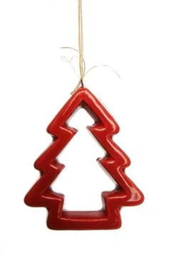 Red christmas tree Stock Photos