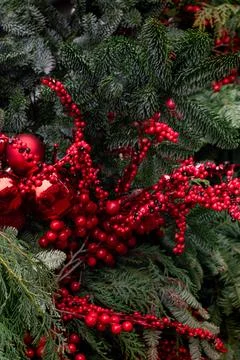Red christmas tree Stock Photos