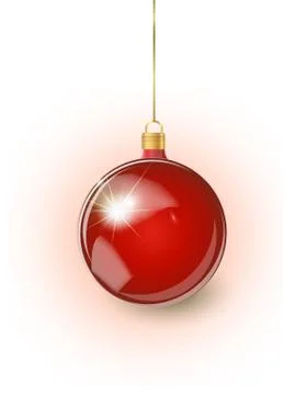 Red Christmas tree toy isolated on a transparent background. Stocking Christmas Stock Illustration