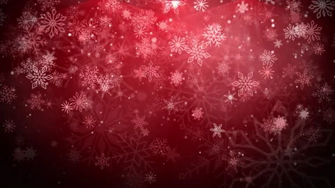 Red Christmas winter background with falling drawn white snowflakes 스톡 동영상 255029136