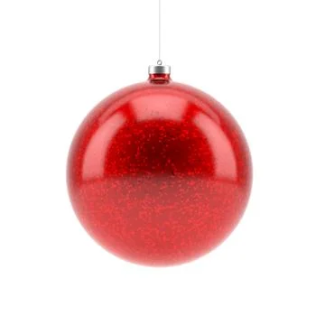 Red christmass ball 库存插图