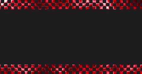 Red chrome checkerboard border Square pattern background. y2k aesthetic Stock Footage 297185761