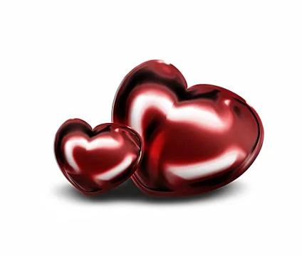 Red chrome hearts Stock Illustration