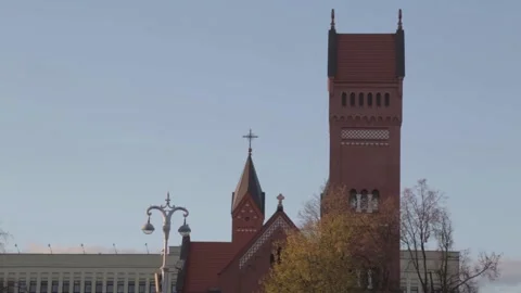 Red church9 Stock Footage 164335135