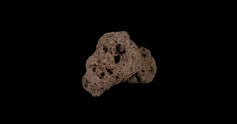 Red Cinder Lapilli from Fuji Turning on Black Видео 111038710