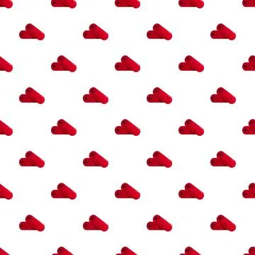 Red cinnamon sticks in repeating seamless pattern background Stock Illustration