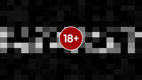 Red circle with 18 plus text on squared mosaic animation.  Stock Footage 315627286