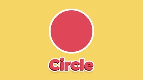 Red Circle and text animation on a colorful background. Stock Footage 155147940