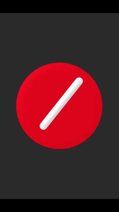 Red circle animation transitioning to cross symbol, indicating error or sto.. Vídeo Stock 330511533