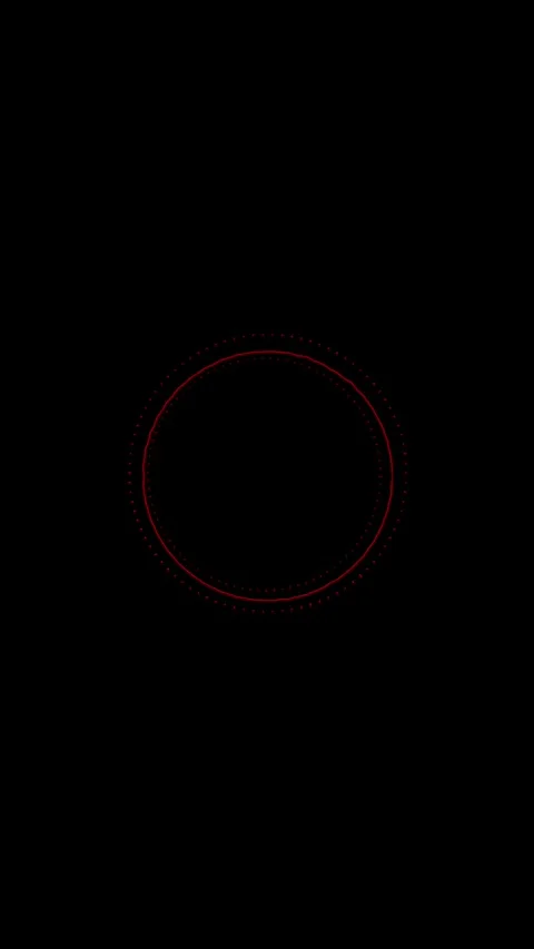 Red circle audio waveform, vertical music visualizer Stockbeeldmateriaal 336437440