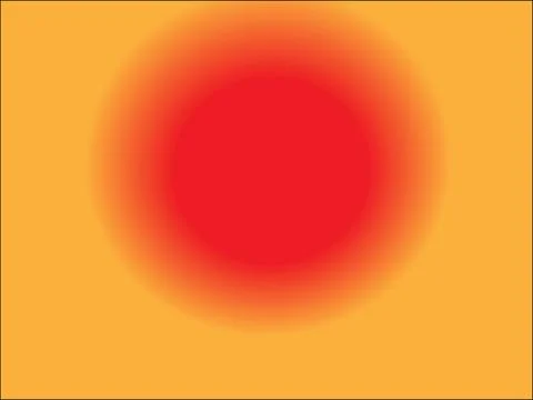 Red circle background on hot orange background Stock Illustration