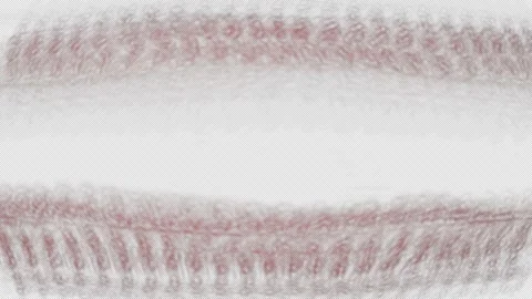 Red circle banding Glitch Alpha Transparent Overlay loop | ProRes 4444 Stock Footage 336295925