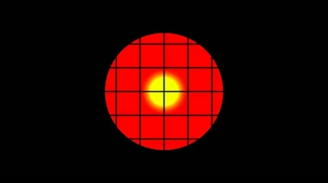 Red circle behind a lattice Video stock 20460476