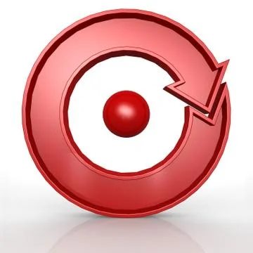 Red circle chart with 1 arrow Stock Illustration