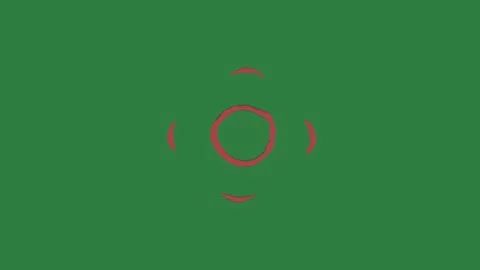 Red circle clock sun dot Stock Footage 336970796
