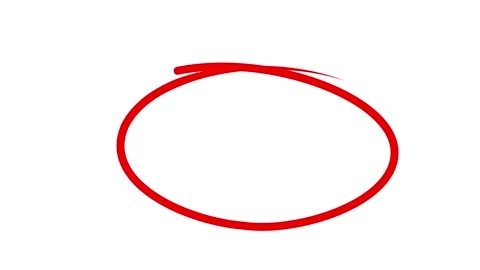 Red circle drawn, red marker pen style Animated. Vidéo 336857832