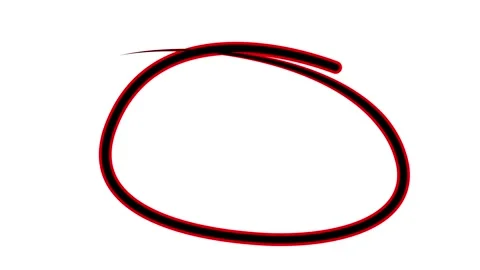 Red circle drawn, red marker pen style Animated. 库存影片 336857838