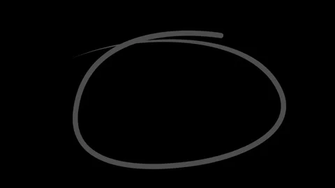 Red circle drawn, red marker pen style Animated. Vidéo 336857842