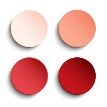 Red circle empty banner on white background. Stock Illustration