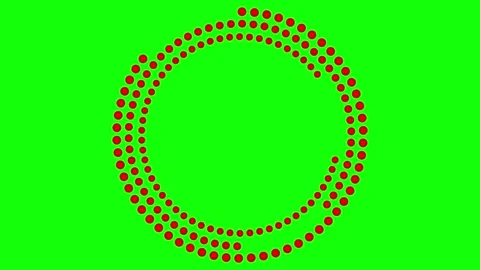 Red circle frame point green Stock Footage 260088070