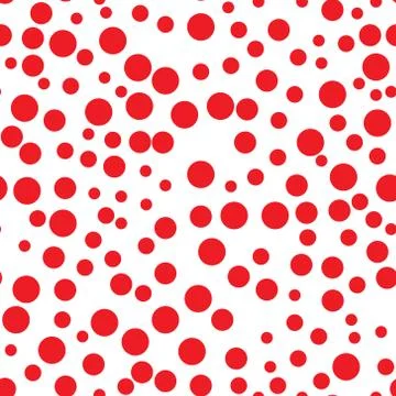 Red circle geometric abstract texture design seamless pattern, vector illustr Stock Illustration