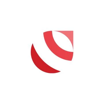 Red circle globe abstract logo icon vector design Illustrazione stock