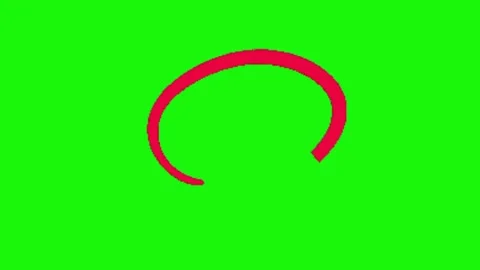 Red circle on green background Video stock 335257531