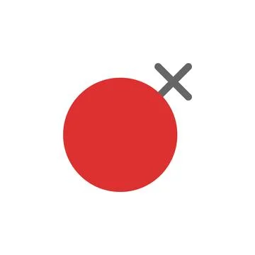 Red circle with grey cross. Concept of error, wrong, and mistake. Stock Illustration