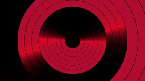 Red circle horizontal Stock Footage 304014033