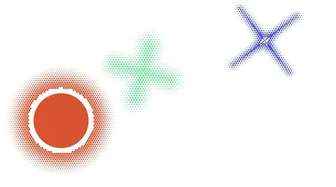 Red circle icon with cross mark イラスト素材