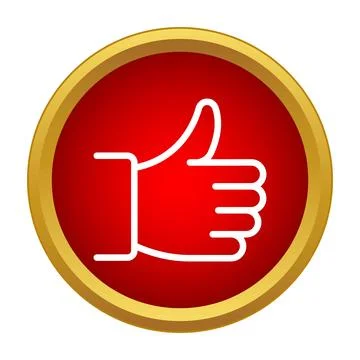 Red circle internet like symbol for approval 스톡 일러스트