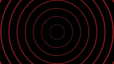 Red circle line seamless loop background animation expanding from center. Video stock 327987291