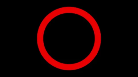 Red circle loading indicator forming and completing on black background, lo.. Stock Footage 334910013