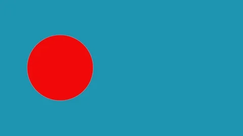 Red Circle Moving From Left Animation Video Stock Footage 123817776