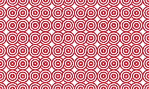 Red Circle Pattern Background For Modern Abstract Layout And Textile Design Stock Illustration