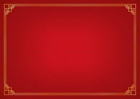 Red circle pattern chinese abstract background 库存插图