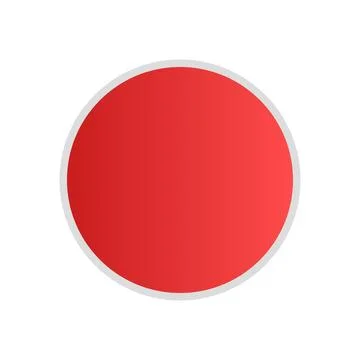 Red circle record button vector icon Stock Illustration