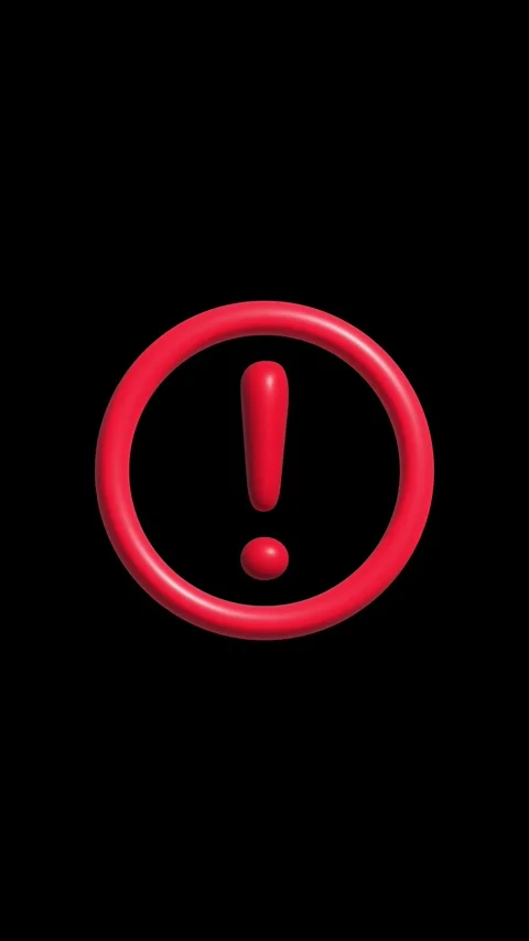 A red circle with a red exclamation point Stock Footage 331125360