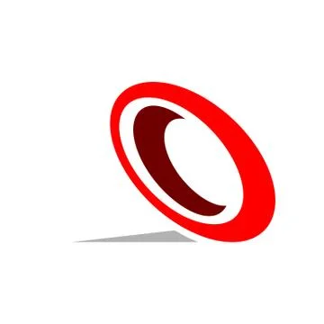 Red Circle Ring Logo Template Illustration Design. EPS 10. Illustrazione stock