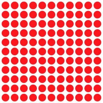 Red circle round point on white background design for pattern wallpaper backg Stock Illustration