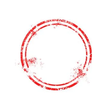 Red circle rubber stamp with blank space vector illustration isolated Stock Illustration