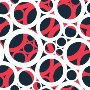 Red circle seamless pattern Stock Illustration