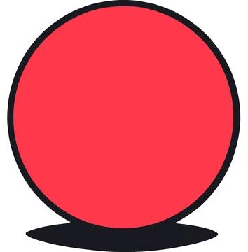 Red Circle Shape Outline Modern Design Art Stock Illustration