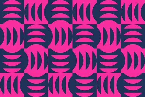 Red Circle Shapes Geometric Pattern Background Illustrazione stock
