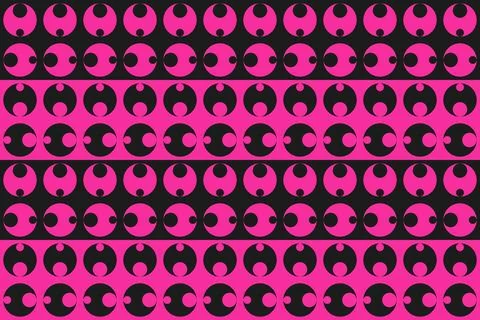 Red Circle Shapes Geometric Pattern Background 库存插图