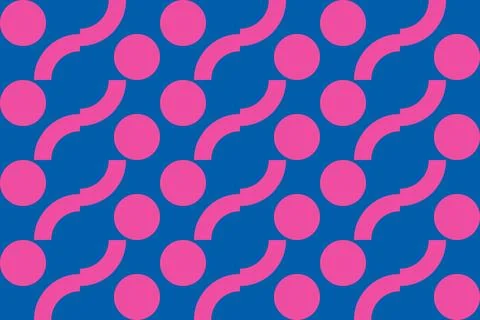 Red Circle Shapes Geometric Pattern Background イラスト素材